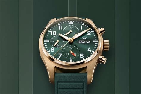 iwc crono acc d d pilot crono 24|iwc pilot chronograph 41mm green.